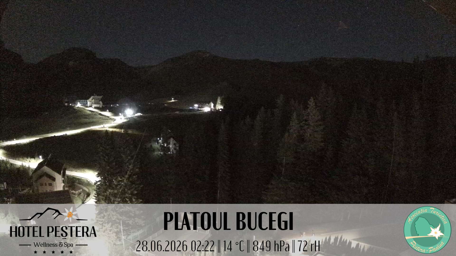 Imagine live Platoul Bucegi, Hotel Peștera, Munții Bucegi