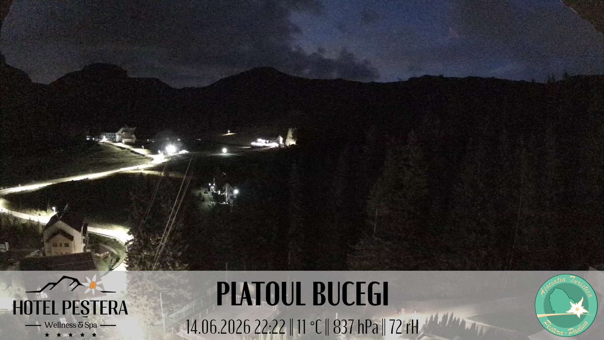 Imagine live Platoul Bucegi, Hotel Peștera, Munții Bucegi