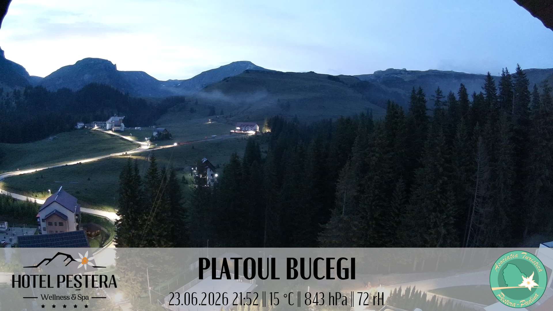 Imagine live Platoul Bucegi, Hotel Peștera, Munții Bucegi