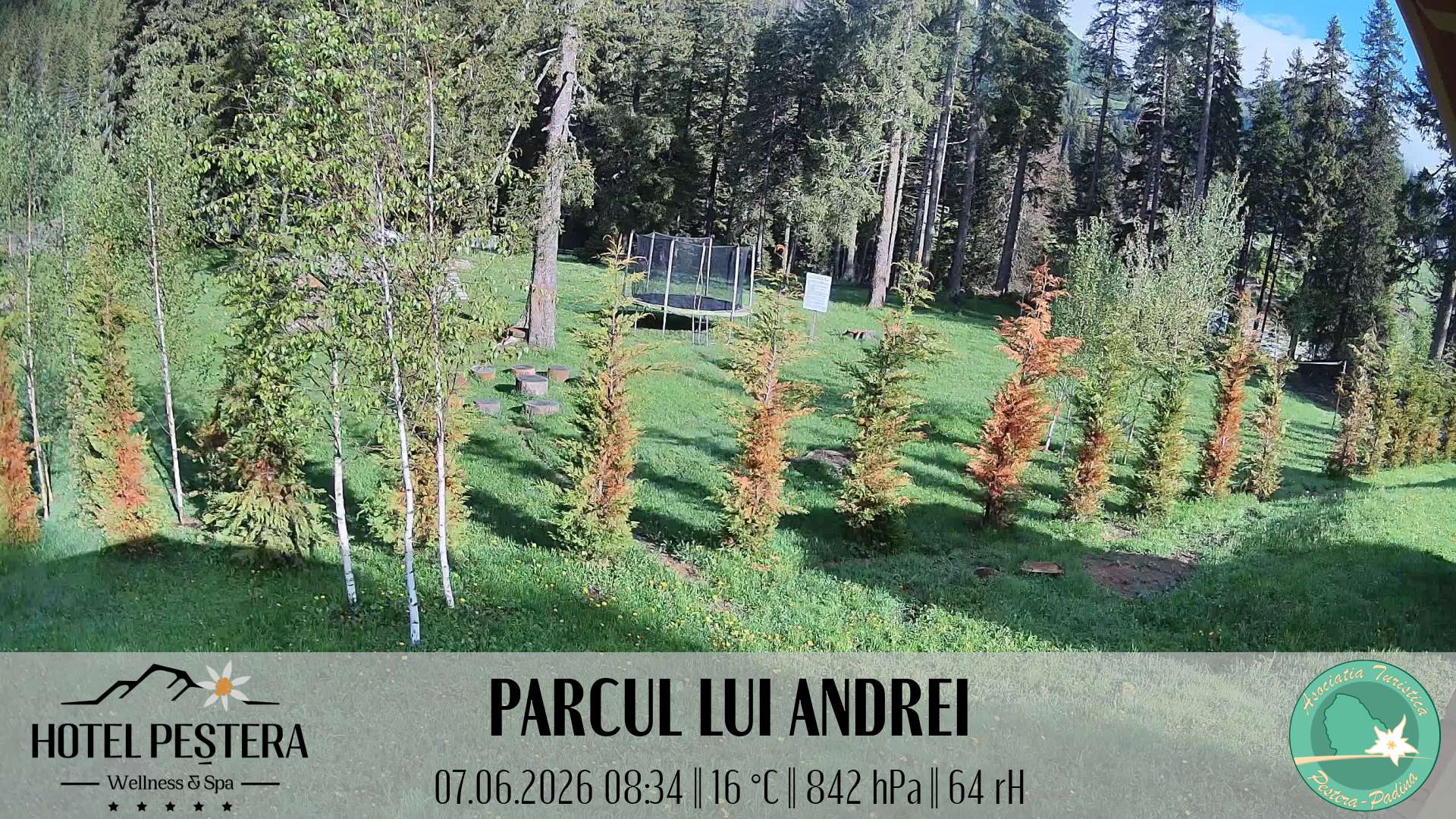 Imagine live Parcul lui Andrei, Hotel Peștera, Munții Bucegi