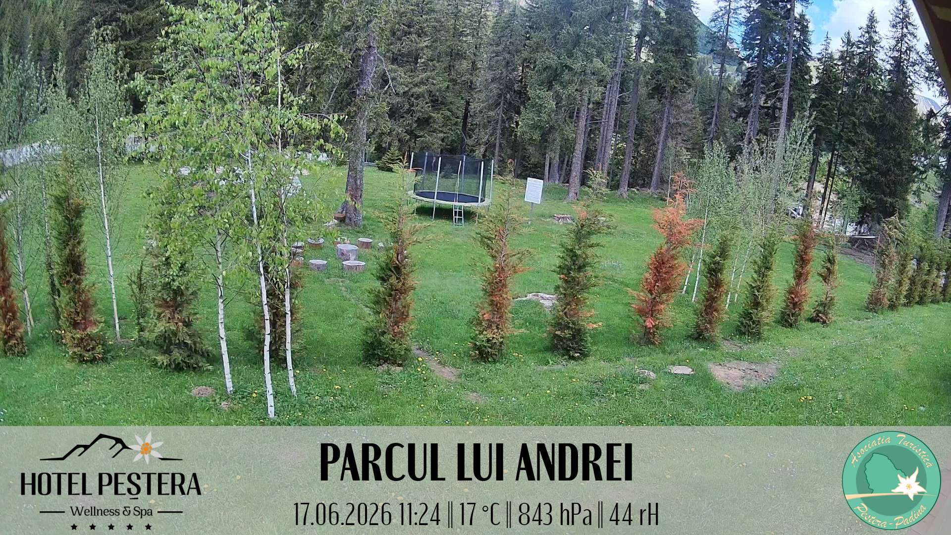 Imagine live Parcul lui Andrei, Hotel Peștera, Munții Bucegi